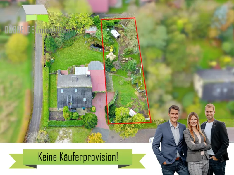 Luftaufnahme - Grundstück kaufen in Detern / Velde - Lückenbebauung in Detern - Sichern Sie sich dieses Grundstück mit ca. 660 m²