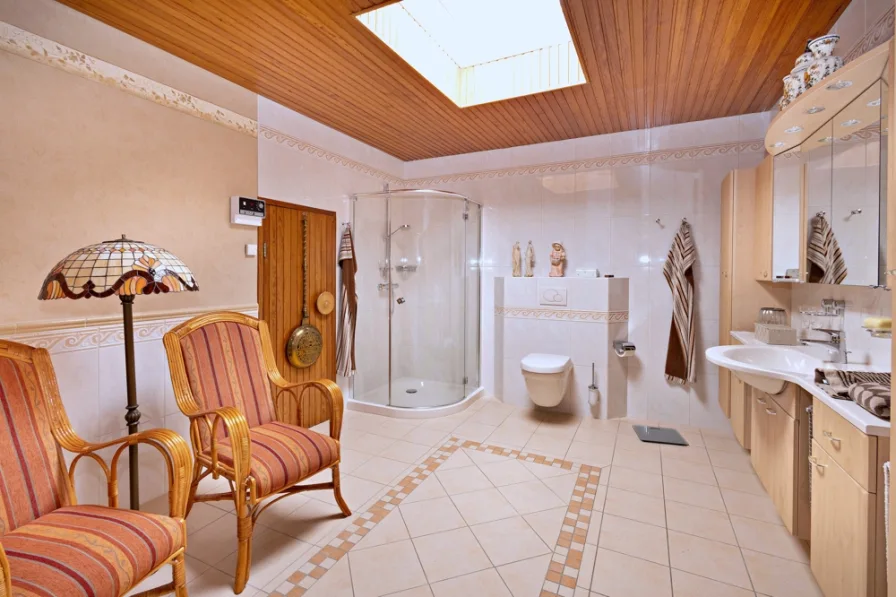 Badezimmer mit Sauna