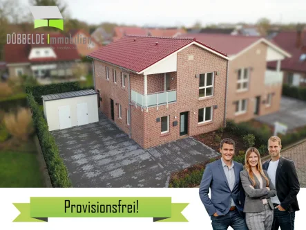 Außenansicht - Wohnung kaufen in Leer - Provisionsfrei - Exklusive Dachgeschosswohnungmit Wärmepumpe und PV-Anlage! Schlüsselfertig!