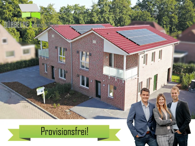 Außenansicht - Wohnung kaufen in Leer - Provisionsfrei - Exklusive Dachgeschosswohnungmit Wärmepumpe und PV-Anlage! Schlüsselfertig!