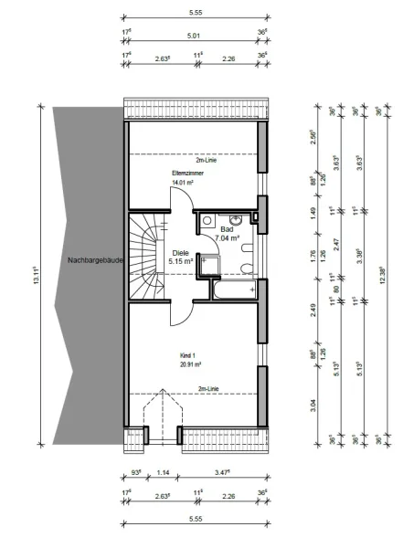 Grundriss 1.Obergeschoss