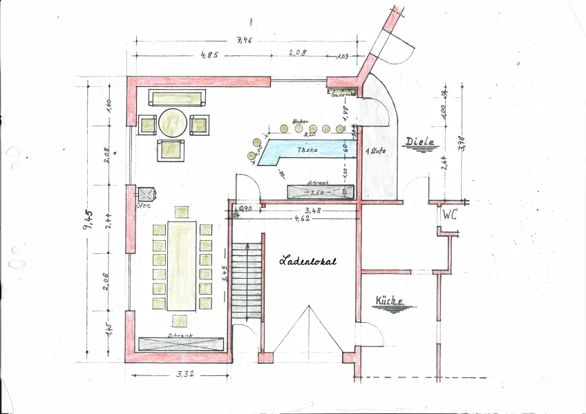 Grundriss EG Ladenlokal