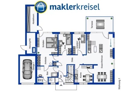 Erdgeschoss - Wohnung mieten in Esens - Energetisch sanierte 4-Zimmerwohnung in Esens!