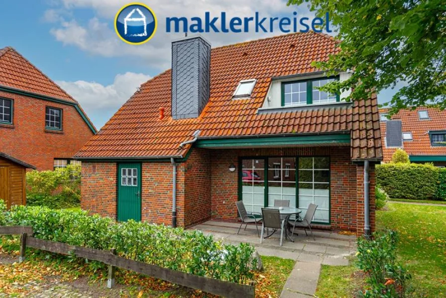 Terrasse - Haus kaufen in Wittmund OT Carolinensiel - Nordseeheilbad Carolinensiel: gepflegtes Wohnhaus mit zwei Einheiten in schöner Lage