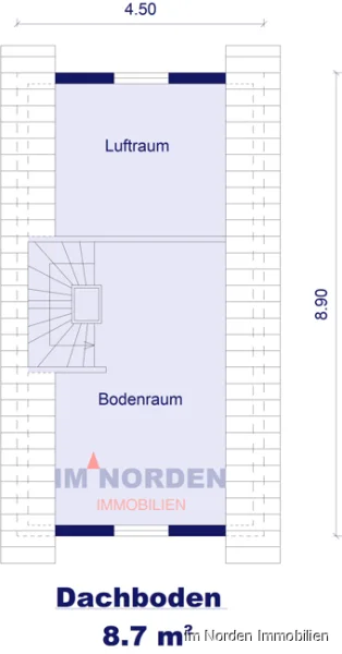 Grundriss Dachboden