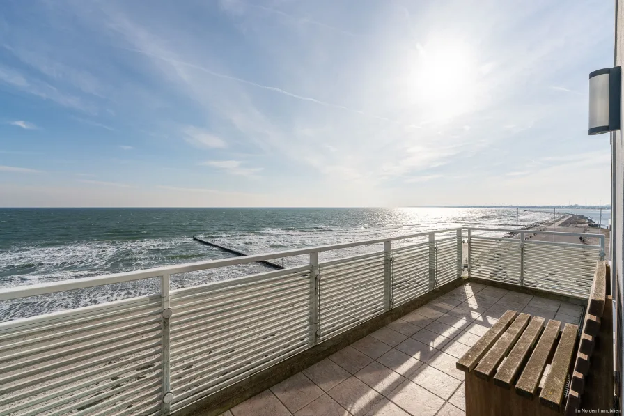 Blick Richtung Festland - Wohnung kaufen in Großenbrode / Großenbrode-Kai - Ferienwohnung in außergewöhnlicher Lage am Meer