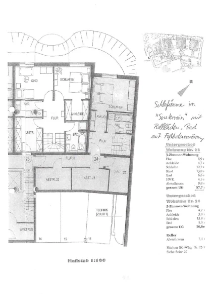 Grundriss Souterrain