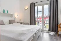 Schlafzimmer mit Ausblick