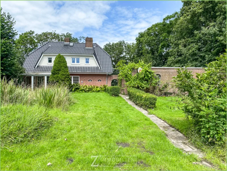 Ansicht aus dem Garten - Haus kaufen in Uelvesbüll - Auf dem Lande mit Weitblick**