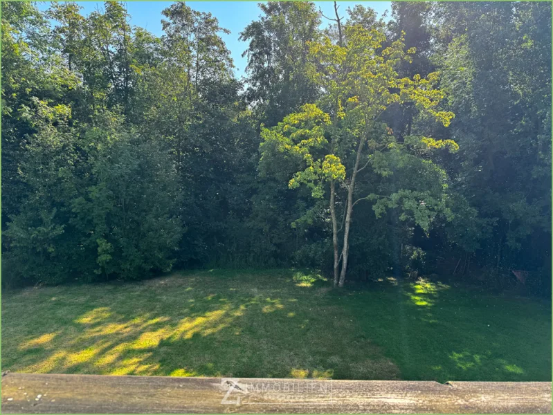 Blick ins Grüne vom Balkon