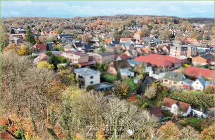 Blick auf Burg - Grundstück kaufen in Burg (Dithmarschen) - Rundum Natur - bauen im malerischen Burg