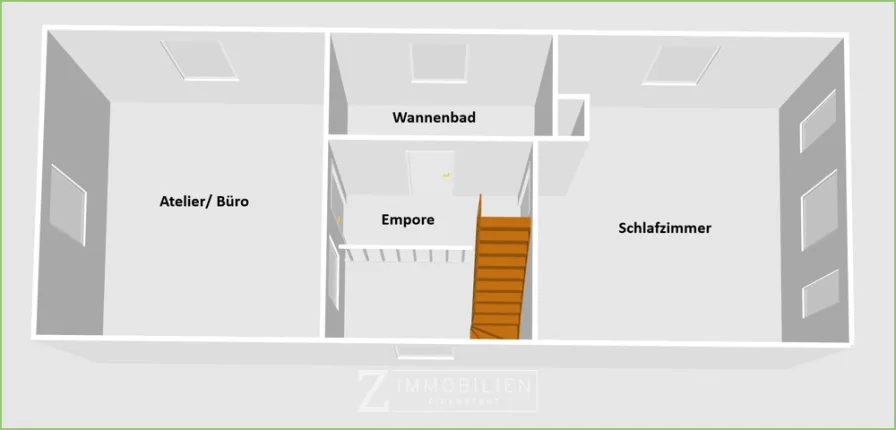 Grundriss Obergeschoss - Achtung - KEIN Maßstab, dient nur zur Orientierung