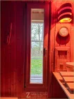 Sauna mit Blick in den Garten