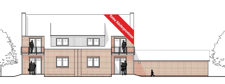 Bild1 - Wohnung kaufen in Norden - NEUBAU DG-WOHNUNG MIT BALKON | ZENTRALE RUHIGE STADTLAGE | LUFTWÄRMEPUMPE