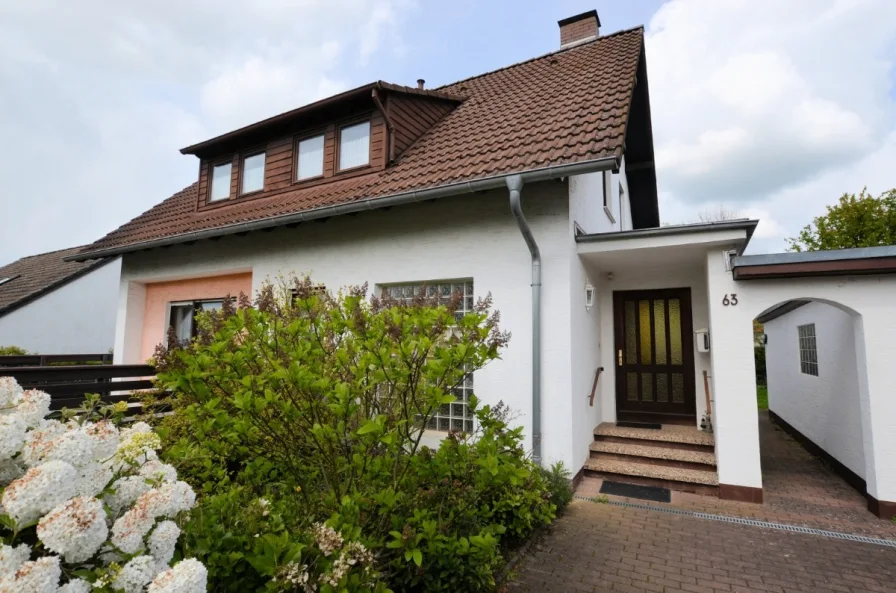 1-Familienwohnhaus mit Garage in Holzminden - Ansicht Straße - Eingangsbereich