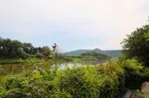 Balkon mit Fernsicht in die Weserauen ** Brevörde ** Weserblick