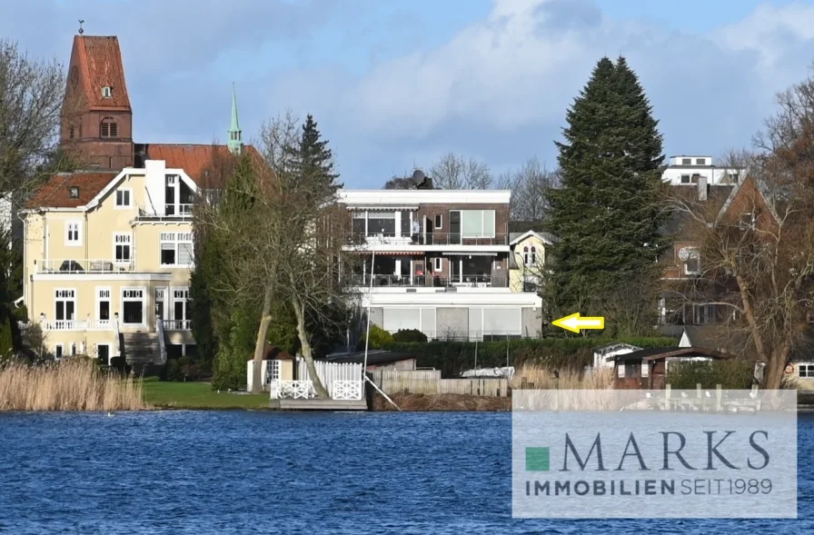 Blick von der Wakenitz - Wohnung kaufen in Lübeck - Reserviert!!!4-Zimmer-Eigentumswohnung mit wunderschönem Blick auf die Wakenitz - Nähe Stadtpark, St. Gertrud
