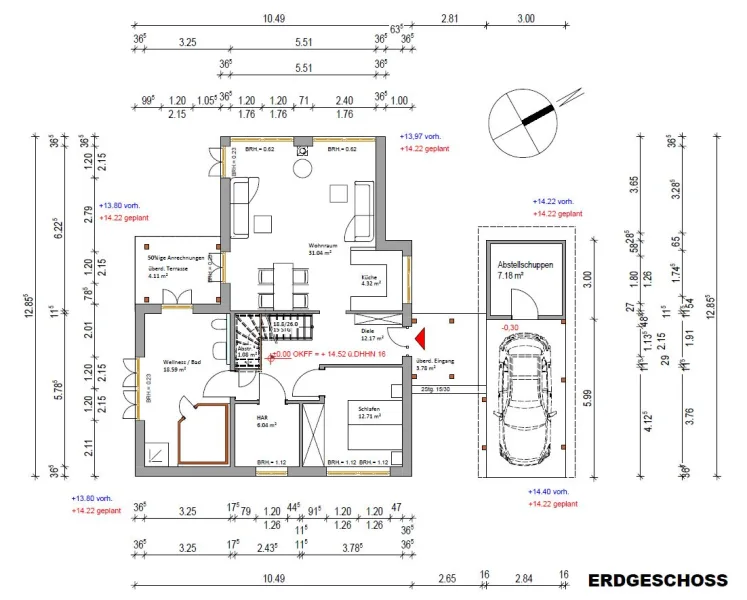 Grundriss EG Ziegel