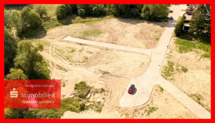 Baugebiet von Oben - Grundstück kaufen in Christinenfeld - Schöne Aussicht, Baugrundstücke ohne Bauträgerbindung