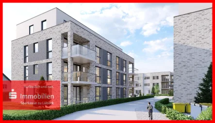 Ansicht Haus 1 - Wohnung kaufen in Lübeck - Neubau Eigentumswohnungen in zentraler Lage von St. Jürgen, Abriss Altbestand hat begonnen !!