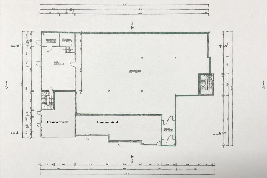 Grundriss EG Vermietungsfläche