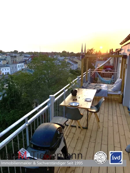 Abendsonne auf dem Balkon