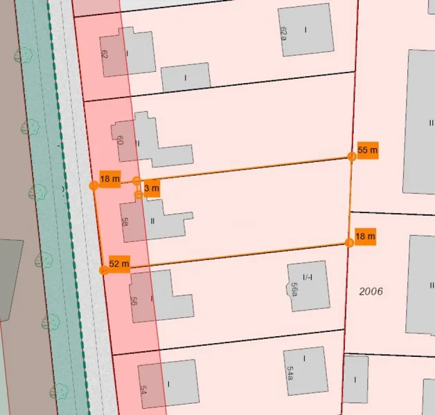 Lageplan mit Maßen