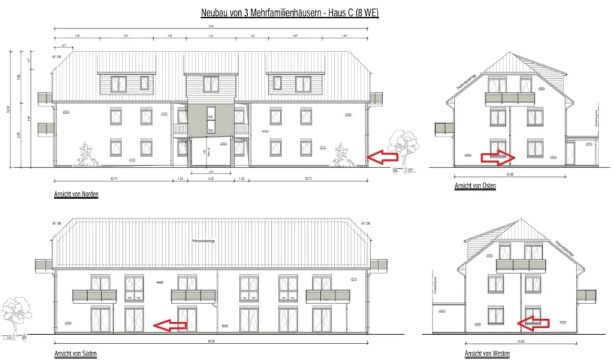 Ansichten ETW 3 - Wohnung kaufen in Heide - Neubau einer Eigentumswohnung in ruhiger Lage