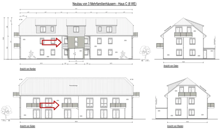 Ansicht ETW 5 - Wohnung kaufen in Heide - Neubau einer Eigentumswohnung in ruhiger Lage