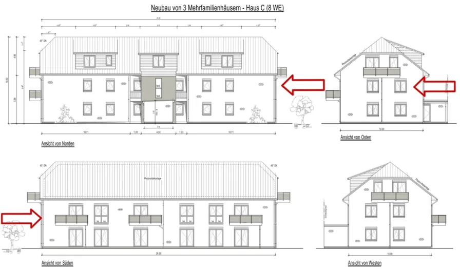 Ansicht ETW 6 - Wohnung kaufen in Heide - Neubau einer Eigentumswohnung in ruhiger Lage