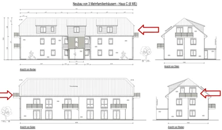 Ansicht - Wohnung kaufen in Heide - Neubau einer Eigentumswohnung in 25746 Heide - Dachgeschoß (ETW 8)