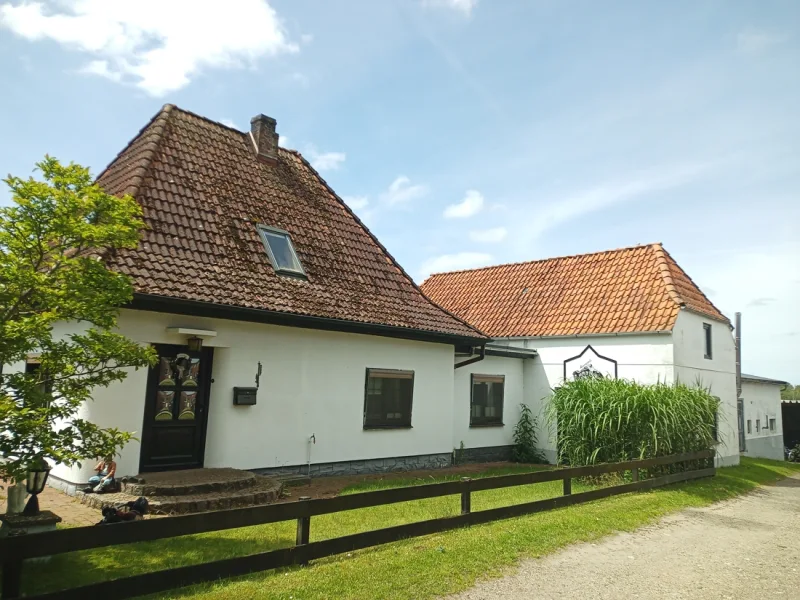 Außenansicht - Haus kaufen in Hochdonn - Paradies für Schrauber und Bastler - mit Hebebühne!