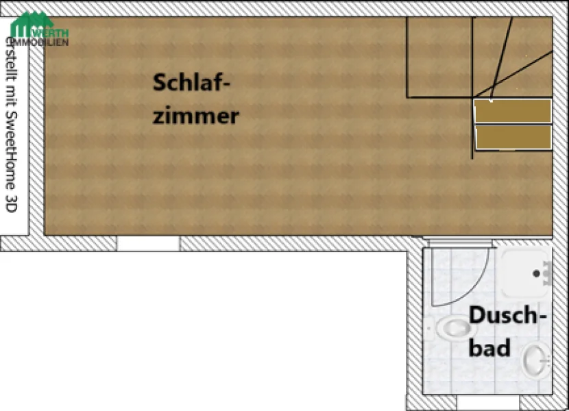 Grundriss-Skizze ehemalige Wg 2, Anbau OG