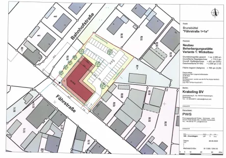 Skizze Bauvoranfrage 1 - Grundstück kaufen in Brunsbüttel - Grundstück mit Neubaumöglichkeit einer Beherbergungsstätte in Brunsbüttel-Süd