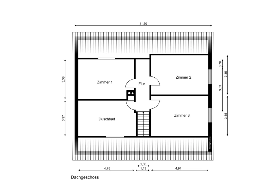 Grundriss Dachgeschoss