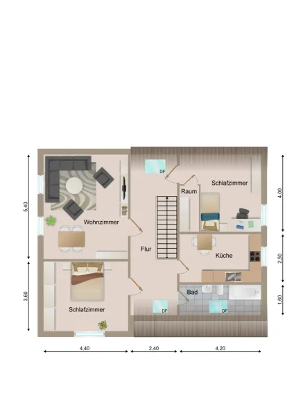 Wohnung im Dachgeschoss