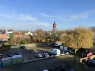 Schlafzimmer-Blick auf den Wasserturm