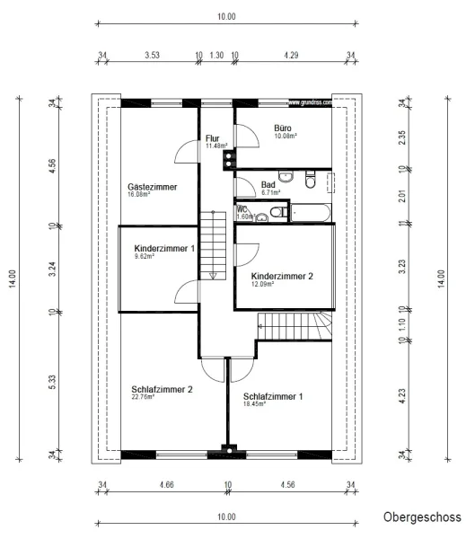 Grundriss Obergeschoss