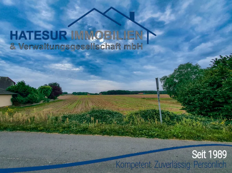 Frontbild - Grundstück kaufen in Husum - Baugrundstück mit Landwirtschaftlicher Fläche in Bolsehle zu verkaufen