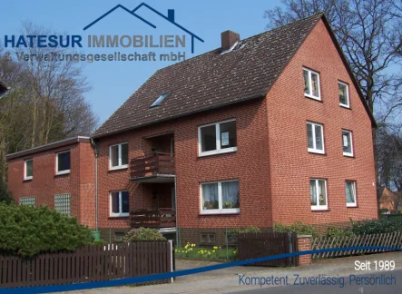 Aussenansicht - Wohnung mieten in Garbsen - 3 Zimmer Obergeschoss Wohnung in Garbsen mit Garage und Balkon zu vermieten