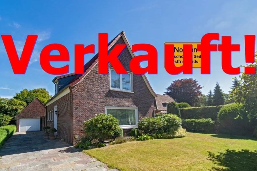7811 Titelbild mit Ortsschild verkauft - Haus kaufen in Norden - Liebevoll gepflegtes Einfamilienhaus mit Garage und vielen Möglichkeiten in Norden OT Neustadt!