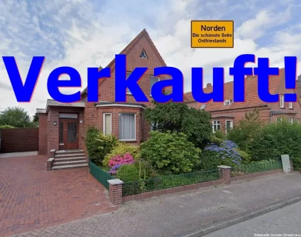 7862 Titelbild mit Ortsschild verkauft - Haus kaufen in Norden - Repräsentatives Einfamilienhaus mit kleinem Bedarf in einer der beliebtesten Wohnlagen Nordens!