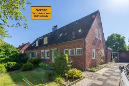 7897 Titelbild - Haus kaufen in Norden - Großzügige Doppelhaushälfte mit größerem Bedarf in schöner Lage von Norden in Richtung Norddeich!