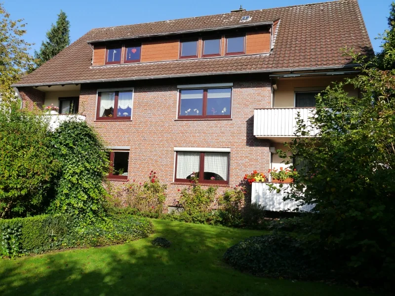 Blick auf den Balkon - Wohnung mieten in Nordenham - Wohnen in zentraler Lage