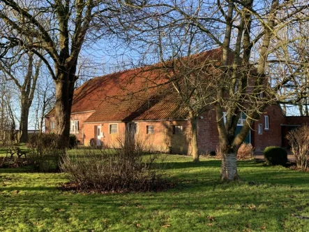 Seitenansicht - Haus kaufen in Butjadingen - Traumhafter Resthof in idyllischer Lage