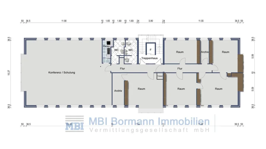  Grundriss - Büroetage 2. OG