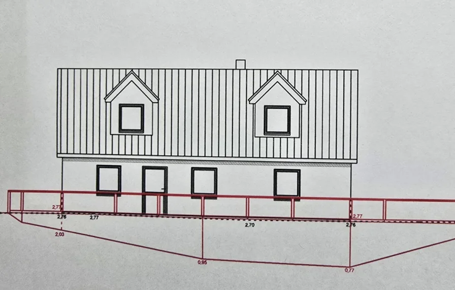 Nordansicht - Haus kaufen in Nordstrand - **Neubau - Modernes Einfamilienhaus mit traumhaftem Ausblick - Nordstrand**