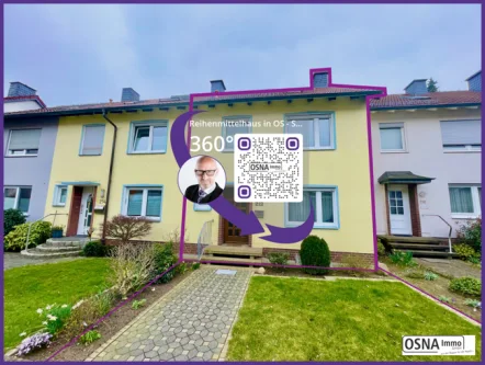 Hausansicht - Haus kaufen in Osnabrück - Reihenmittelhaus auf einem Erbbaugrundstück in OS-Ortsteil Schinkel