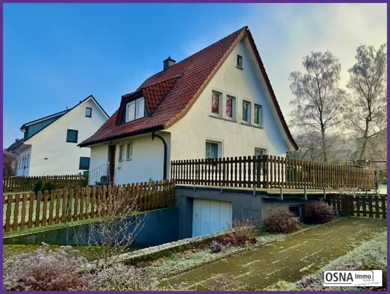 Hausansicht Giebel rechts - Haus kaufen in Osnabrück - Einfamilienhaus in OS-Widukindland