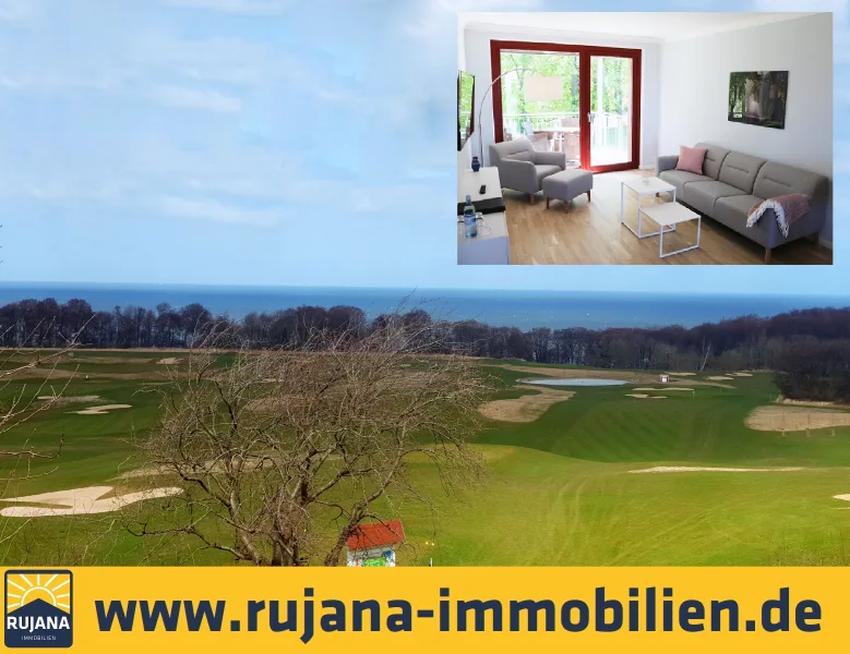 Startbild - Wohnung kaufen in Lohme - „HOLE-IN-ONE“ 3 Zi. Appartement mit Panoramameerblick auf dem Golfplatz Schloss Ranzow / Insel Rügen by Rujana